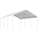 Carport Garage Portatile 500x600x310 cm 2 Posti Auto in Acciaio Galvanizzato Crema      