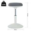 Sgabello per Estetista Girevole Altezza Regolabile Grigio Ø40x45-59 cm 