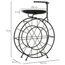 Cantinetta Portabottiglie in Metallo 50,5x35x73 cm 18 Bottiglie  Nero