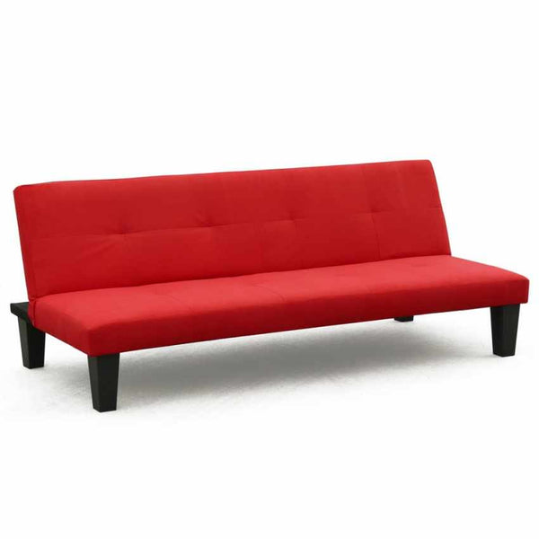 Schlafsofa 175 x 80 x 70 cm in roter Mikrofaser online