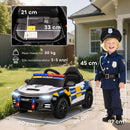 Macchina Elettrica per Bambini Polizia con Sirena e Luci di Segnalazione 12V Multicolore  