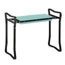 Inginocchiatoio da Giardino Pieghevole in Acciaio con Cuscinetto in Gommapiuma 58x28x49 cm 