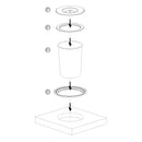 Pattumiera da Incasso per Piano Cucina 6 Litri in Acciaio e Plastica Emuca