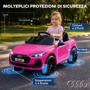 Macchina Elettrica per Bambini 12 V Audi A5L 101x55x43 cm con Telecomando Batteria al Litio e 2 Motori in PP Rosa      