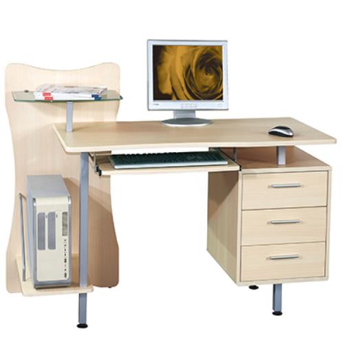PC-Schreibtisch 128x56xH100 cm mit Schubladen und Tastaturhalterung My Office Printer Acero acquista