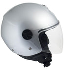 Casco Jet per Scooter Visiera Lunga CGM Florence 107A Argento 