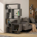 Libreria Moderna 96x25,5x168,5 cm in MDF Karmato Antracite