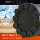 Sacco Boxe da Terra Autoportante con Base Riempibile Ø50x170 cm Nero   
