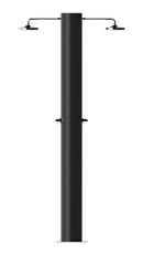 Doccia Solare da Giardino 70 L 2 Soffione Eco Rain e 2 Miscelatore Temporizzato Arno T2N Nero Opaco 