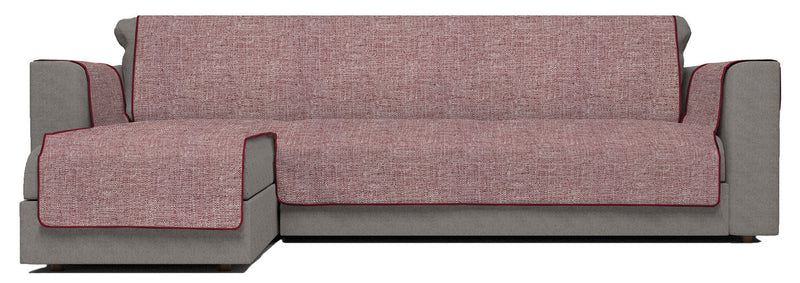 Copridivano in Poliestere con Penisola Sinistra Bordeaux Varie Misure