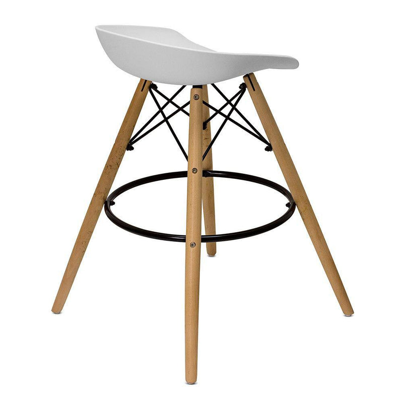 Set 2 Sgabelli da Cucina 43x42x77 cm Gambe in Legno Alfred Bianchi