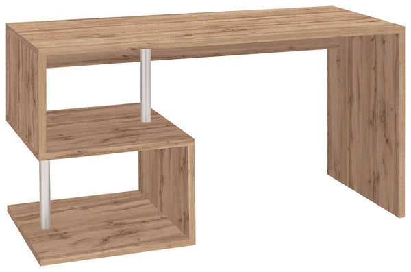 prezzo Scrivania con 2 Ripiani 140x60x77,5 cm Esse Quercia Wotan