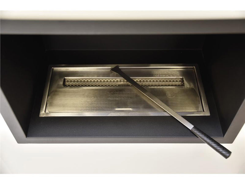 Camino a Bioetanolo da Pavimento 110x95 cm Menzi Trudi Bianco