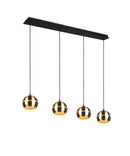 Lampada a Sospensione da Interno  E14 in Metallo Ottone Satinato