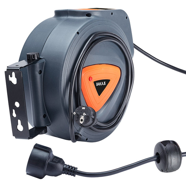 Avvolgicavo Elettrico con Cavo 10mt Prolunga Shucko Avvolgitubo Fissaggio Muro prezzo