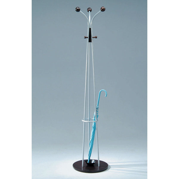 prezzo Garderobenständer aus Stahl und Holz Fumer Aron Silber/Wenge