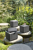 Tavolino Portaghiaccio da Giardino 55x55x39 cm in Resina Keter Ice Cube Antracite