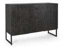 Credenza 2 Ante 3 Cassetti Dorset in Acciaio