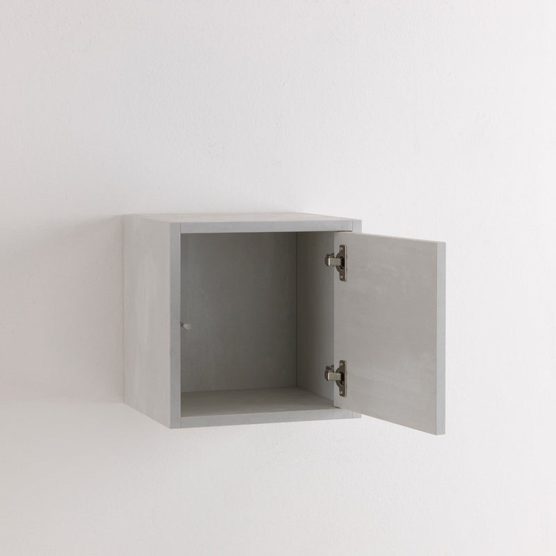 Pensile da Soggiorno 1 Anta 34x27x34 cm Specchio TFT Marte Pietra Bianca