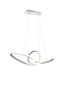 Lampada a Sospensione da Interno a LED in Metallo Bianco Opaco