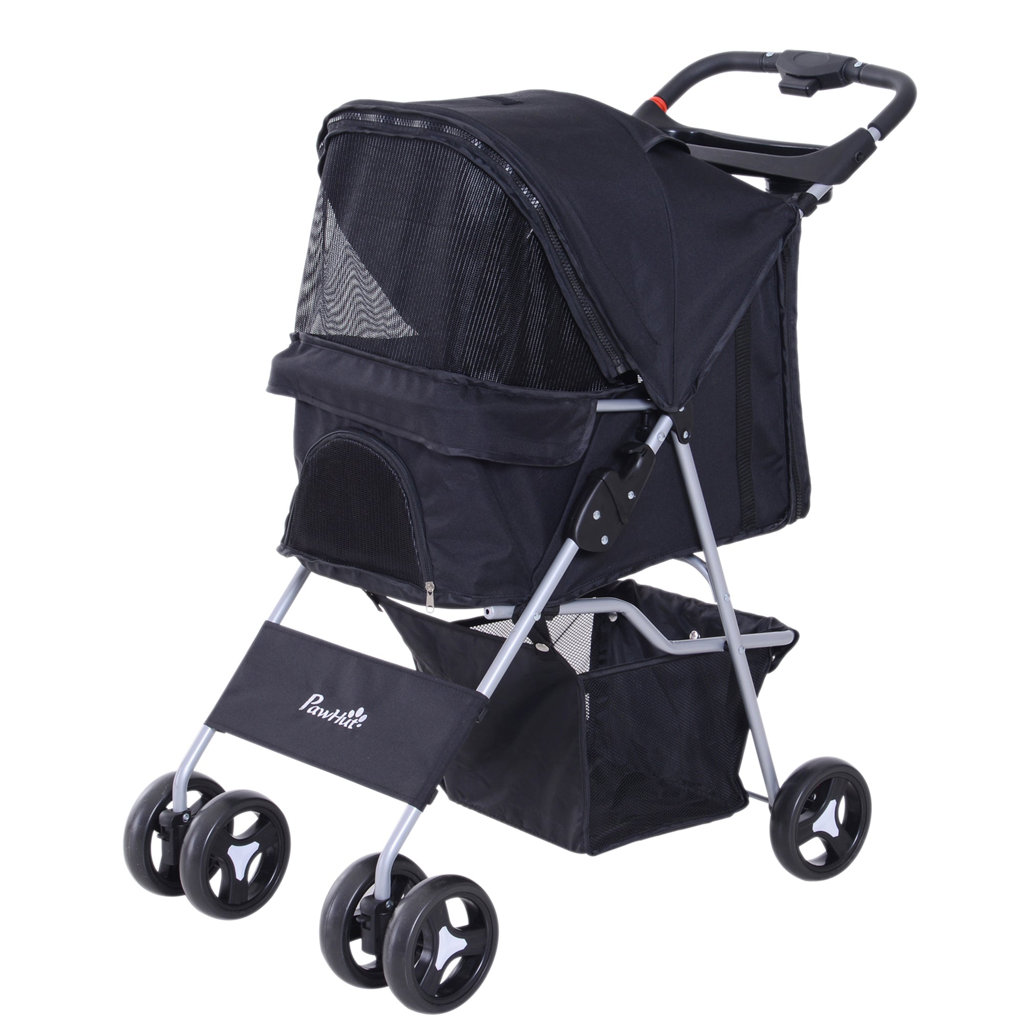 Faltbarer Hundewagen Schwarz...