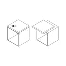 Guide per Tavolo Scorrevole Corner Imballo 1 Pezzo Champagne Anodizzato Alluminio Emuca