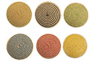 Tovaglietta Tonda in Rafia Ø38 cm Villa d'Este Home Tivoli Spiral