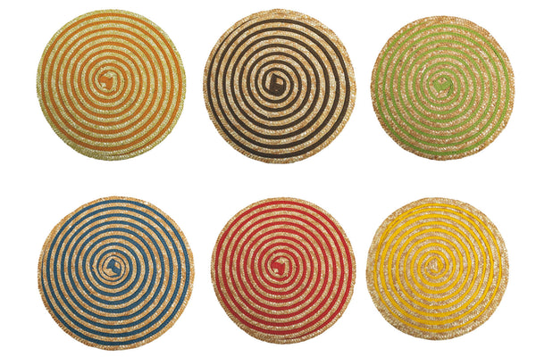 Rundes Bast-Tischset Ø38 cm Villa d'Este Home Tivoli Spiral prezzo