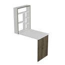 Scrivania da parete richiudibile 93x58x157 cm Mina noce e bianco