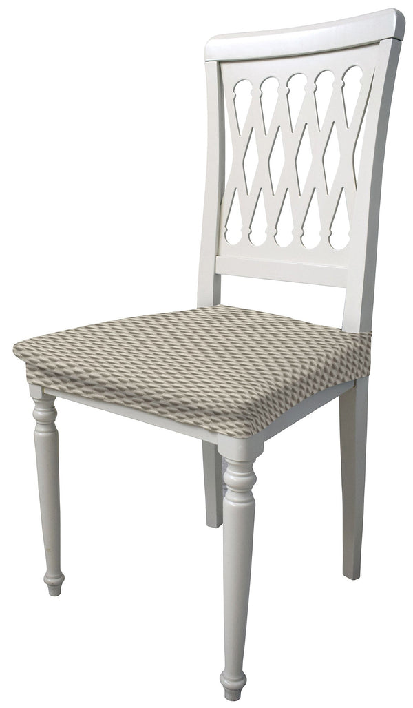 Set mit 2 Stretch-Stuhlhussen aus cremefarbenem, modischem Polyester acquista