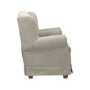 Poltrona Bergere 103x87x84 cm in tessuto beige