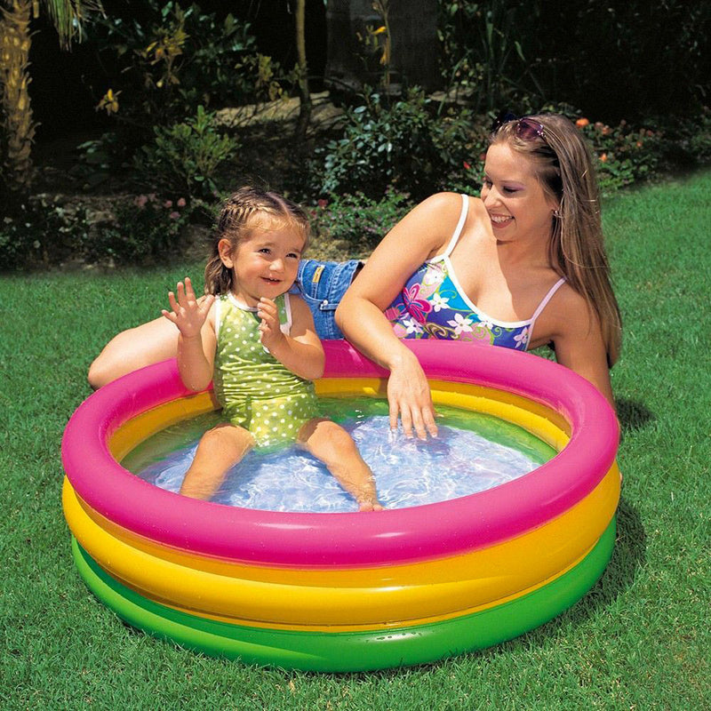 Piscina Gonfiabile per Bambini 3 Anelli Ø86x25 cm Intex Baby 58924