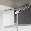 Braccetto per Ante a Ribalta Forza 1800 - 3500 Plastica Bianca Acciaio e Tecnoplastica Emuca