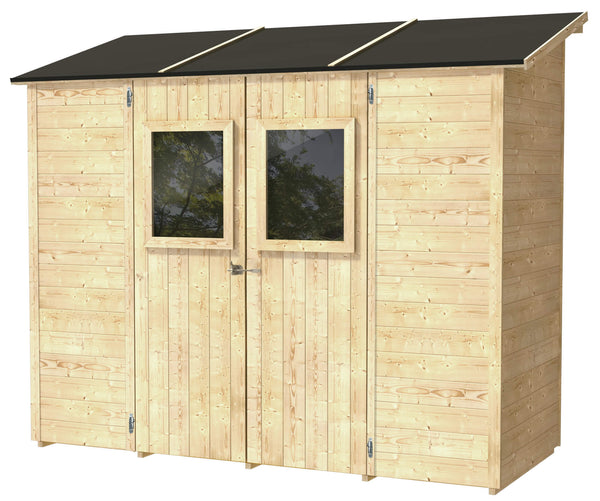 online Werkzeugkasten aus Holz 245 x 102 x 224 cm mit 2 Türen und Fenstern Ecla