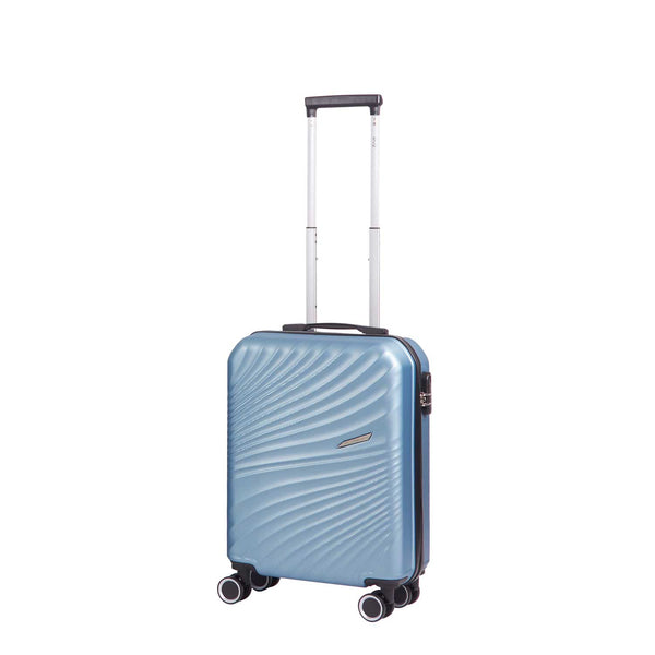 sconto Trolley Valigia Bagaglio a Mano Rigido 4 Ruote con Combinazione in ABS Ravizzoni Amalfi Blu Acciaio