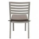 Sedia da Giardino Formentera con Cuscino 46x62x84 h cm in Alluminio Tortora