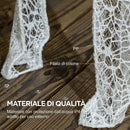Renna Natalizia con Slitta con 170 LED Decorazione di Natale per Casa e Giardino in PP e Metallo Bianco e Rosso      