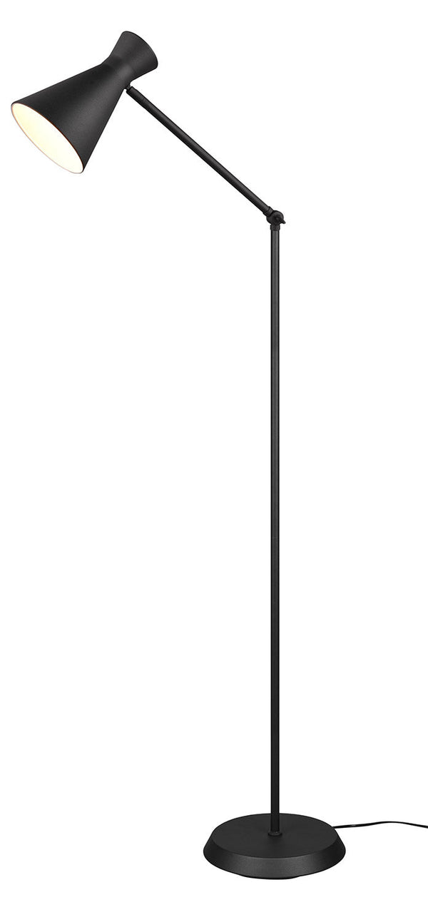 sconto Piantana da Interno Attacco E27 in Metallo Nero Opaco