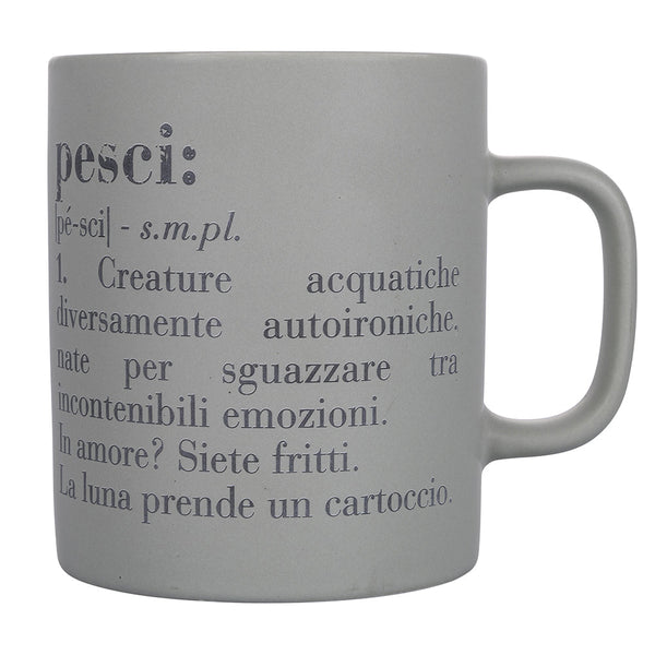Zodiac Tasse "Fisch" Ø8x10 cm in Bone China Villa D'este Home Tivoli Hellgrau acquista