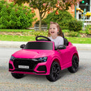 Macchina Elettrica per Bambini 3-5 Anni 6V Audi RS Q8 Autentica 1,5-3km/h con Telecomando e Musica Rosa      