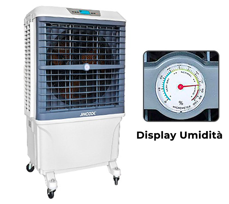 Raffrescatore Evaporativo Portatile 57 Litri 380W Sined Mobile 801 Bianco e Grigio