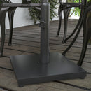 Base per Ombrellone 13kg con Finitura Lucida 40x40x43 cm in Cemento Nero