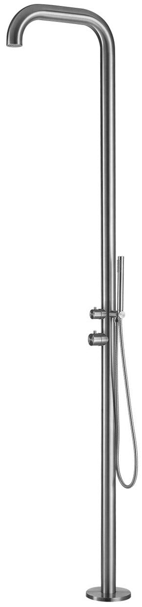 prezzo Gartendusche 230x18x42 cm mit Sined Chia Edelstahlmischer und Handbrause