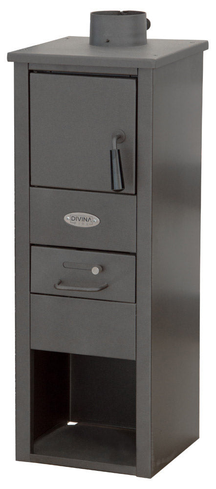 Stufa a Legna 7kW 90 m3 in Acciaio Antracite