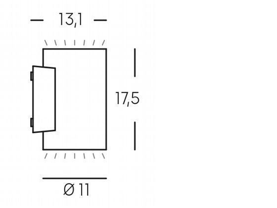 Applique da Esterno a LED 10W+10W 3000K Sovil Bianco