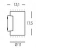 Applique da Esterno a LED 10W+10W 3000K Sovil Corten
