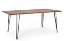 Tavolo da Pranzo 180x90x77 cm in Acciaio e Legno