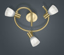 Faretto da Interno a LED in Metallo Ottone Satinato