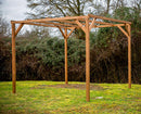 Pergola da Giardino 296x292x235 cm in Legno Picea Massello Termo Trattato