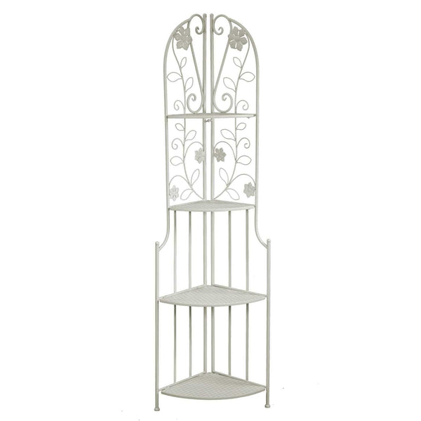 Portapiante ad Angolo 4 ripiani 48x33xh160 cm in Metallo Milena Bianco acquista